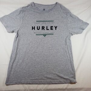 Hurley T-Shirt‎ Mens Large Gray Surf and Enjoy Graphic Tee Established 1999